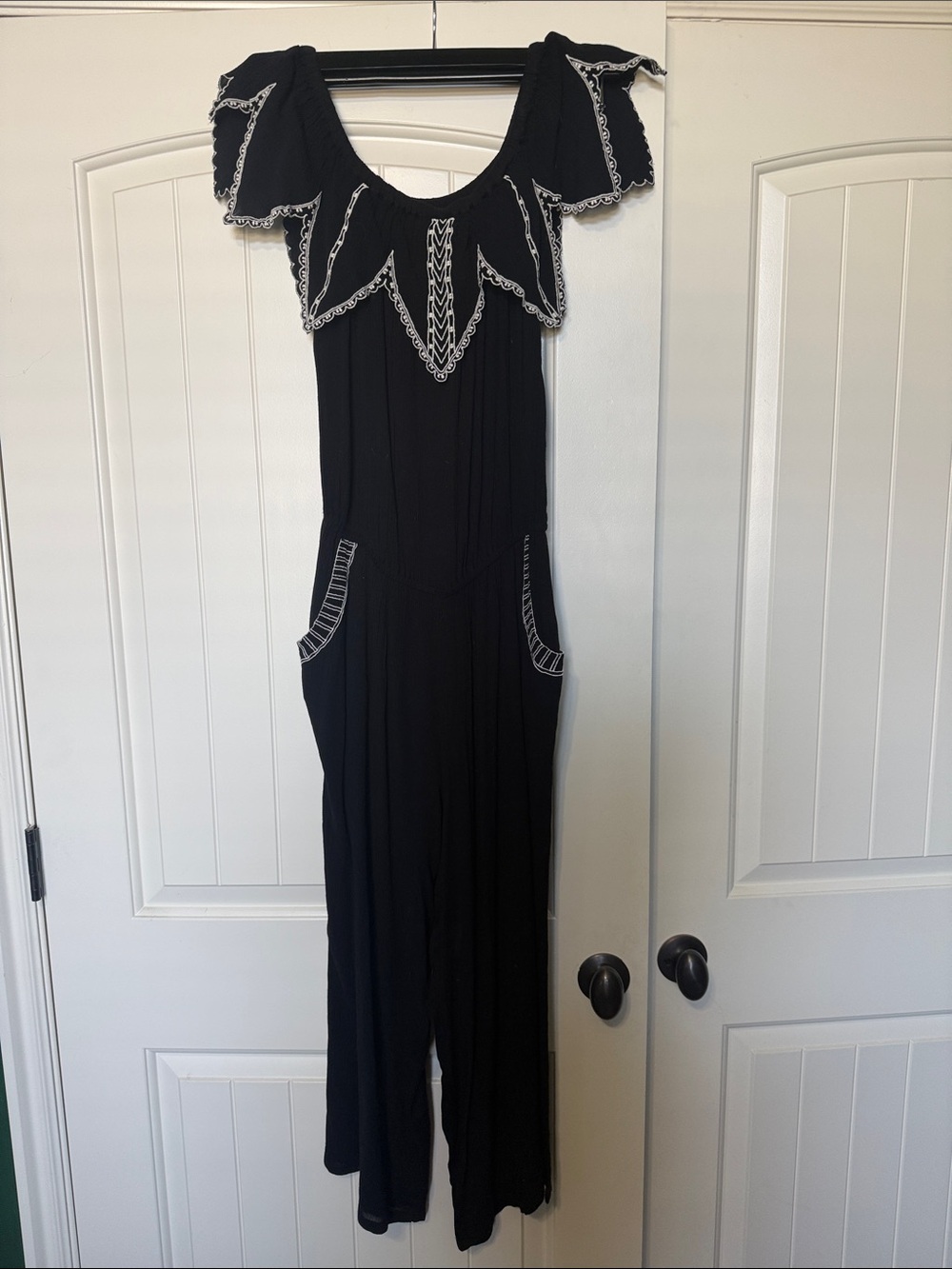 O’neil Malaga Embroidered Off-Shoulder Jumpsuit